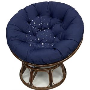 JORTUIO Coussin De Chaise Papasan Ext&eacute;rieur, Coussin de Si&egrave;ge Jardin Imperm&eacute;able, Coussin &Eacute;pais pour Chaise Suspendue Rond,Confortable,Amovible ext&eacute;rieur/int&eacute;rieur(Navy Blue,100x100cm) (Danansentt Shop, neuf)