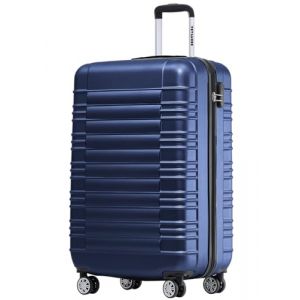 TRVLMORE Valise Cabine 55x35x25 - Bagages Cabine - Bagage Cabine 55x35x25 - Petite Valise - Valise Cabine 55x40x20 - Valise Rigide - Valise Roulette - Trolley Voyage - Suitcase - Bleu (LifeGoods Group, neuf)