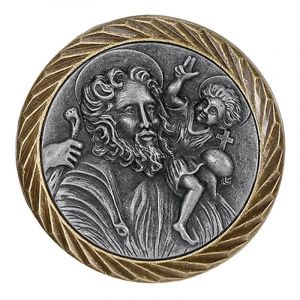 BOBIJOO Jewelry - Aimant/Magnet Saint-Christophe pour voiture - Protection et foi sur la route (ANGELYK, neuf)