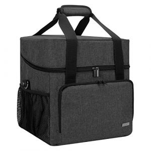 Luxja Sac Surjeteuse, Sac Transport Surjeteuse pour la Plupart des Surjeteuses Machine, Sac Rangement pour Surjeteuse et Accessoires, Noir (SILIDE EU, neuf)