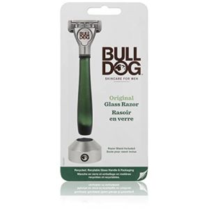 Bulldog Skincare Original Rasoir avec manche en verre recycl&eacute; avec 1 cartouche de recharge, 1 pi&egrave;ce (FS GROUPE, neuf)