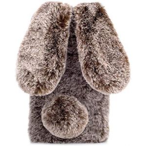 YKTO Fourrure Duveteuse Fourrure Étui pour Xiaomi Redmi 10 2022 Étui Mignon Oreilles Peluche Fluffy Lapin Coque Jolies Filles Fausse Fourrure Glitter Diamant Téléphone Étui pour Redmi 10 2022,Brun (YKTO, neuf)