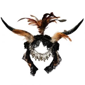 FackLOxc Dark Series Serre-tête en corne de chèvre pour Halloween, fête, scène, déguisement (XTYaa, neuf)