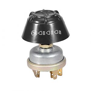 Interrupteur d'éclairage de tracteur 12 V, interrupteur d'éclairage/avertisseur étanche, bouton poussoir de klaxon interrupteur poussoir de bouton poussoir de lumière/avertisseur étanche en métal pour (Vasting, neuf)