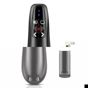 Télécommande sans fil pour présentation PowerPoint, 2,4 GHz, avec récepteur USB, indicateur rouge, pour Windows/Mac/PowerPoint/Keynote/Google Slides/PDF (VVKPEYIN STORE, neuf)