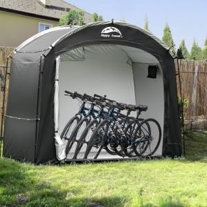 Tente &agrave; v&eacute;lo pour 4 &agrave; 5 v&eacute;los, 220 x 150 x 185 cm, r&eacute;sistant aux intemp&eacute;ries, r&eacute;sistant aux UV, Oxford 210D, &eacute;tanche, avec clips faciles &agrave; installer, pour motos, outils de jardin, tondeuses &agrave; gazon, B (Yuwuyuan, neuf)