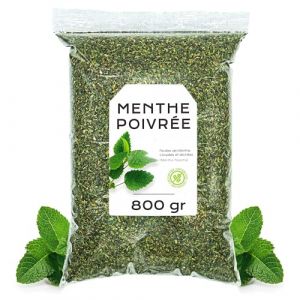 Menthe Poivr&eacute;e Tisane 800gr - Infusion Menthe Poivr&eacute;e - Th&eacute; Menthe Poivr&eacute;e - Feuilles menthe poivr&eacute;e - Menthe Poivr&eacute;e en Vrac (800 gr, Menthe Piperita) (EPEL, neuf)