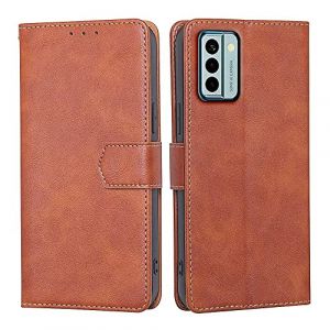 RankOne Coque pour Nokia G22 (6.5" inches), Coque Etui Protection Housse Premium en Cuir PU - Marron (Rankone, neuf)