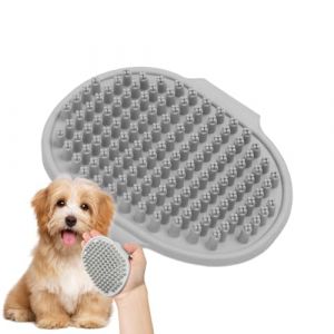 Brosse De Douche Pour Chien - Peigne Shampouineur De Toilettage - Brosse De Lavage Canine A Poils Doux Massant - Adapt&eacute; aux Chiots (Rui&rsquo;s Pro Hub, neuf)