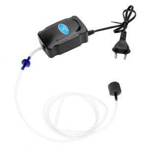 QWORK&reg; Pompe &agrave; air d'aquarium 3 W, Pompe &agrave; oxyg&egrave;ne d'aquarium 2 L/Min, Comprenant Un Tuyau en Silicone de 120 cm, Une Pierre &agrave; air et Un clapet Anti-Retour (shavinglikes, neuf)