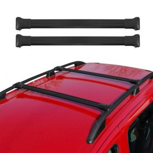 Barres de Toit transversales Compatible avec Peugeot 2008 2013-2019 Aluminium Noir (omacfrance, neuf)