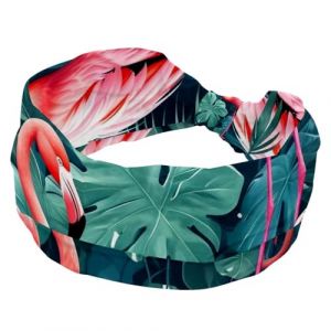 Lot de 1 bandeau élastique antidérapant pour femme, bandeau en tissu doux pour entraînement, yoga, accessoires pour cheveux, rose flamant rose 524 (GRBXVHD, neuf)