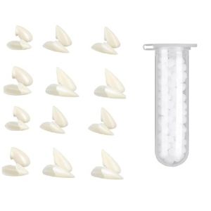 4 Paires Costume de Dents de Vampire 13 mm,Crocs de Vampire,Crocs Dents Fausses,Fausses dents de vampire,Vampire Dents Vampire Fangs Cosplay,Dents pour Accessoires de Crocs de F&ecirc;te d&rsquo;Halloween (Songlypian, neuf)