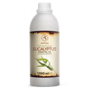 Huile Essentielle d'Eucalyptus 1000 ml - Eucalyptus Globulus - pour Diffuseur et Lampe Aroma - le Savon et les Bougies - Huile de Sauna - Parfums d'Int&eacute;rieur - Ar&ocirc;me frais - Aromath&eacute;rapie (AROMATIKA trust the power of nature, neuf)