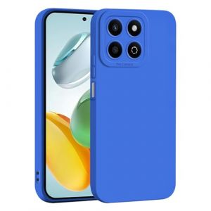 ILING Liquide Silicone Coque pour Honor X7c / Honor 200 Smart 5G, Simple Couleur Unie Tr&egrave;s Mince Mat &Eacute;l&eacute;gant Housse, Doux TPU Bumper Antichoc Anti-Rayures Femme &Eacute;tui (Bleu fonc&eacute;) (Wanten, neuf)