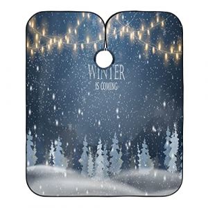Neige Nuit D'Hiver Arbres Cape De Coupe Anti-Taches Blouse Coiffeur Imperméable Cape De Cheveux Pour Barbiers Barber Coiffeurs 140X168Cm (guangzhouhongchenmaoyishanghanggerenduzi, neuf)