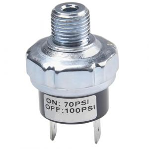LKRXW Interrupteur de Pression pour Compresseurs d'air 70-100 Psi Pressostat de Compresseur Air 1/4" NPT Pressostats de Commande Valve Pompe Automatique DC 12V 24V AC 110V 220V (LKRXW, neuf)