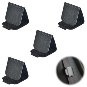 4 Pièces Ajusteur de Ceinture de Sécurité en Cuir PU Ajustement Universel Clips de Ceinture de Sécurité Ajusteur de Ceinture de Sécurité de Positionneur pour Détendre Le Cou d’épaul, Noir (Dzsomt, neuf)
