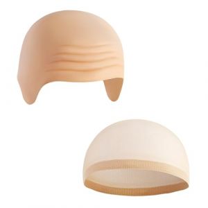 Lot de 2 bonnets chauves en latex pour homme et femme (Bingqiu, neuf)