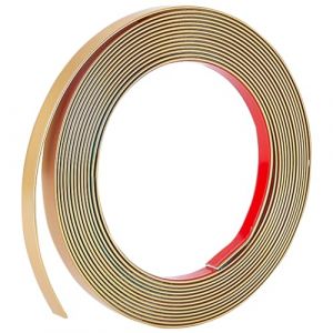 GORGECRAFT 5mX10mm Moulure Murale Flexible Bande D&eacute;corative Auto-Adh&eacute;sive Autocollants de Bordure de Miroir Dor&eacute; pour Panneau de Sol Bord D'Armoire Cadre de Garde-Robe Ruban D'&Eacute;tanch&eacute;it&eacute; D&eacute;cor (GORGECRAFT FR, neuf)