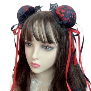 Pince à cheveux en dentelle avec nœud pour cosplay, fête, costume d'Halloween, jeu de rôle, coiffe de soubrette (LIzogli, neuf)