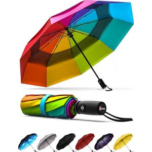 Repel Umbrella Parapluie Pliant Résistant au Vent - Ouverture Automatique Facile - Parapluie Compact et Durable, Armature en Fibre de Verre Solide, Dôme Imperméable – Tient dans un Sac à dos ou à Main (Upper Echelon Products UK, neuf)