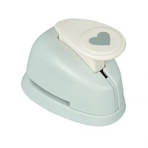 Rayher perforatrice motif cœur, pour scrapbooking, 9 mm ø (3/8") gris, 69157000 (MegaCrea, neuf)