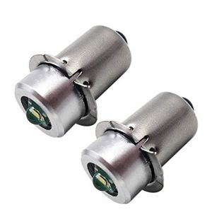 Ruiandsion Lot de 2 ampoules LED P13,5S PR2 - DC 3-6V 2525 3 W - Ampoule de rechange pour lampe de poche Maglite (Ruiandsion, neuf)
