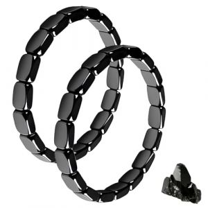 Rbleote Bracelet Hematite Homme 2PCS Reprendre Confiance Restauration &eacute;nergie Confortable Bracelet Hematite Pour Homme Cadeau (LAPTEANU STORE S.R.L., neuf)