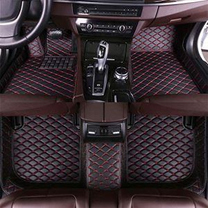 Muchkey Tapis de Sol Voiture pour BMW 1er 2er 3er 4er 5er 6er 7er X1 X2 X3 X4 X5 X6 Z4 M1 M2 M3 M4 M5 M6 I3 I8 IX3 Z3 Z4 Personnaliser Tapis de Voiture Noir Rouge (Muchkey, neuf)