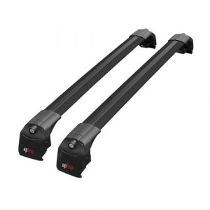 apline Compatible avec Volvo XC60 II 2017-2025 ACE-2 Barres de Toit Railing Porte-Bagages de Voiture Noir Aluminium 2 Barres (Apline Shop, neuf)