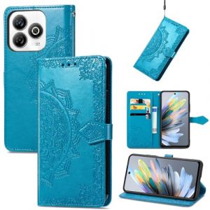 Fertuo Coque pour Blackview Wave 8C, Portefeuille &Eacute;tui Housse en Cuir &agrave; Rabat avec Porte Carte, Chiusura Magnetica [Motif de Mandala] Flip Cover Case Antichoc pour Blackview Wave 8C, Bleu (Fertuo Store, neuf)