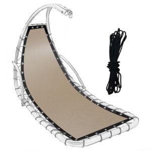 Tissu de rechange élégant pour balancelle suspendue, tissu de rechange élégant pour balancelle suspendue en textilène, parfait pour la relaxation (kaki B) (runshenghe, neuf)