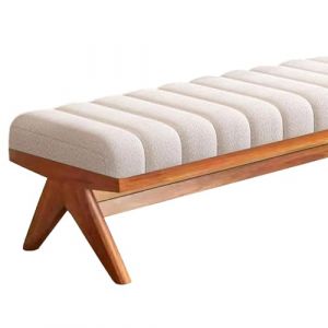 G&eacute;n&eacute;rique Coussin pour Banc D'int&eacute;rieur,Coussin Rectangulaire pour Banc 2/3 Places,Coussin en Velours Baie Vitr&eacute;e, avec Fermeture &eacute;clair Et Dessous Antid&eacute;rapant,pour Ext&eacute;rieure,Blanc,50x130CM (W-HH, neuf)