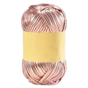 URFEDA Fil T-Shirt Fil &agrave; Crochet Fil &agrave; Tricoter en Tissu M&eacute;tallique Brillant Fil Tissu &Eacute;pais &eacute;lastique Super Doux Fil Polyester Fil Tricot&eacute; &agrave; la Main pour Sac Panier Tapis Bricolage Artisanat, Rose (iShang Direct, neuf)