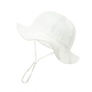 Nishine Chapeau de Soleil pour bébé Beacg Protection Solaire Chapeau de pêcheur Chapeau pour Enfant,Blanc (Nixun E-Commerce Co., Ltd, neuf)