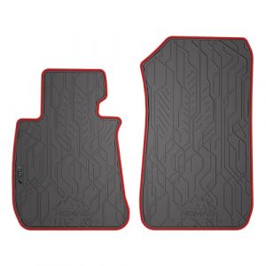SMK Tapis Voiture Avant Caoutchouc pour BMW Serie 3 E90 2004-2012 - Tapis De Sol Auto Antidérapant avec Bords Pratiques, Élastique 100% Caoutchouc, Bouchons Intégrés, Design Unique pour Conducteurs (SMK TUNING, neuf)