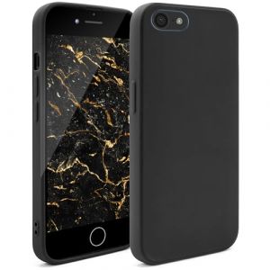 Moozy Minimalist Series Coque Protection en Silicone pour iPhone SE 2022 / SE3 / 7/8/ SE 2020, Finition Mate, Étui Antichoc Bumper Housse Fin et Mince de TPU Souple, Case Cover, Noir (Zooky® Gadgets & Accessories, neuf)