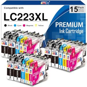 Starink LC223 pour Cartouche Brother lc223 pour Brother LC223 LC-223 LC221 pour Brother J4420DW J4620DW J5620DW J5320DW J480DW J4120DW J680DW J5620DW J5670DW (Noir Cyan Magenta Jaune, 15 Pack) (STARINK-EU, neuf)