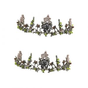 Healeved 2 Pièces Couronne De Mariée Couronne Baroque Anniversaire Millésime Roi Rétro Couronne De Cour Style Médiéval Couronnes De Princesse Strass Baroque Couronne Rétro Style Européen (Sonieg, neuf)