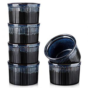 vancasso, Série Glimmer, Ramequin Moules à Soufflé en Céramique pour Four, 6 Pièces?Hauteur 9 cm, Diamètre 6.5cm -280 ML (vancasso Official Store, neuf)