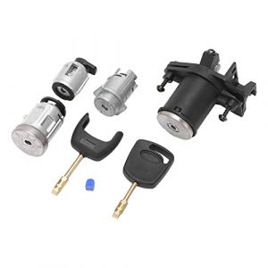 EBTOOLS Ensemble de Cylindre de Serrure de Porte en Alliage D'aluminium 1479660 2S61 A22050 BM de Remplacement pour Ford Fiesta MK5 Fusion Ensemble de Serrure de Porte D'allumage (yafaa, neuf)