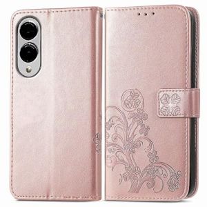 RankOne Coque en Cuir pour Samsung Galaxy S25 Edge (6.7" inches), &Eacute;tui Portefeuille avec 3 Emplacements pour Cartes 1 Poche &agrave; Monnaie - Or Rose (Rankone, neuf)