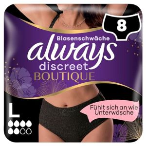 Always Lot de 8 pantalons d'incontinence Discreet Boutique pour femmes, taille L, grande taille (KEMFITT, neuf)
