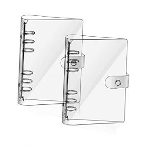 2 Pièces Classeur A5, A5 Couverture Classeur, Couverture De Reliure à Anneaux, Transparente Dossier Classeur à Anneaux, 6 Trous, Étanche, Avec Bouton Gression, Pour Feuilles Volantes Pour Bricolage (Cbchqdet, neuf)