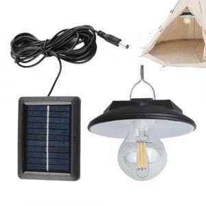 Lampe Solaire Pour Abri De Jardin - Lampe Étanche Pour Jardin Avec Détecteur | Plafonnier LED Solaire | Lampes Solaires Pour Intérieur Ou Extérieur, Suspension, Pour Clôture, Terrasse, Garage (Gusengo, neuf)