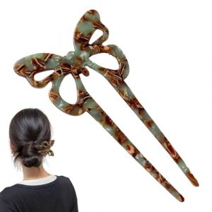 Épingle À Cheveux En Forme De U - Épingles À Cheveux En Pun Acétate, Épingles À Cheveux Twist French | Nouvelle Épingle À Cheveux De Papillon Chinois, Épingle À Cheveux D'acétate De Haute Qualité, Fou (anyusc, neuf)
