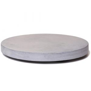 VIVANNO Dessous de Plat &agrave; roulettes Rouleau pour Plantes Rond Pierre Artificielle Gris Movo - 4 x 36 cm (AE Trade, neuf)