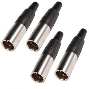 XMSJSIY 3 broches Mini connecteur XLR adaptateur mâle connecteur Audio Microphone, mini XLR extrémité du câble remplacement prise audio - 4pcs (ShenZhen YingTuYou Jia Ju, neuf)