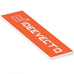 Plaque boite aux lettres personnalisable dimension 100 x 25 mm ORANGE - Plastique PVC Acrylique - r&eacute;sistant aux intemp&eacute;ries et aux UV - adh&eacute;sif au verso (Ideevecto, neuf)